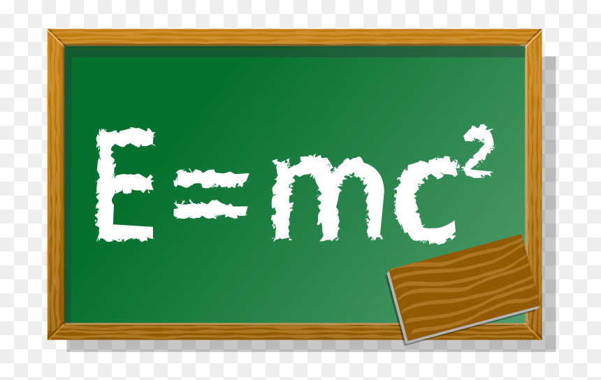 Chalkboard Clip Art Download - E Mc2, HD Png Download - blank chalkboard png