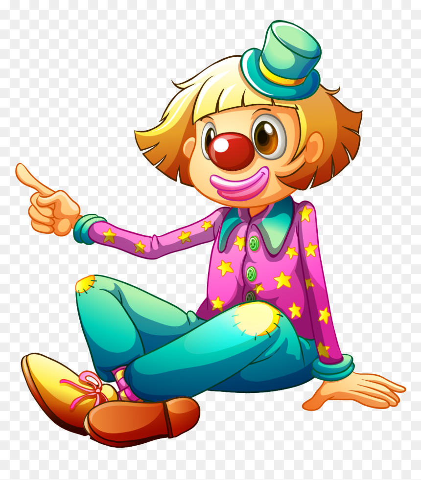 Facebook Clipart Clown - Days Of The Week Table, HD Png Download - sitting down png
