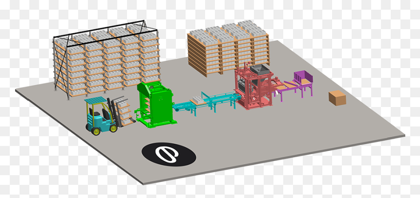 Installations For Production Of Concrete Products 1 - Concrete Block Manufacturing Machinery Diagram, HD Png Download - cinderblock png