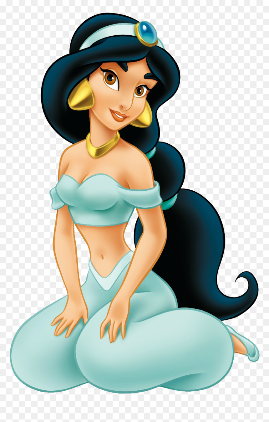 Disney Princess Cartoon Jasmine, HD Png Download - sitting down png