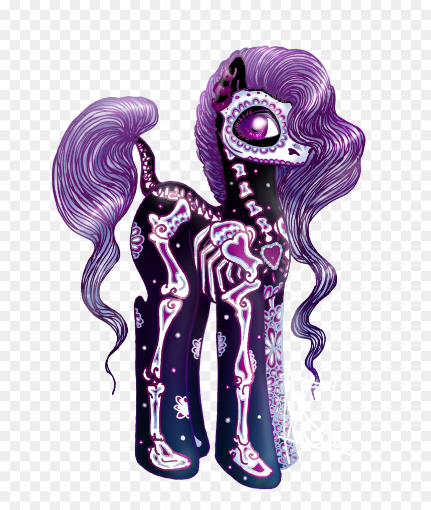 Santa Muerte Adoptable Pony Auction Closed By Magexp - Sugar Skull Day Of The Dead Horse, HD Png Download - muerte png