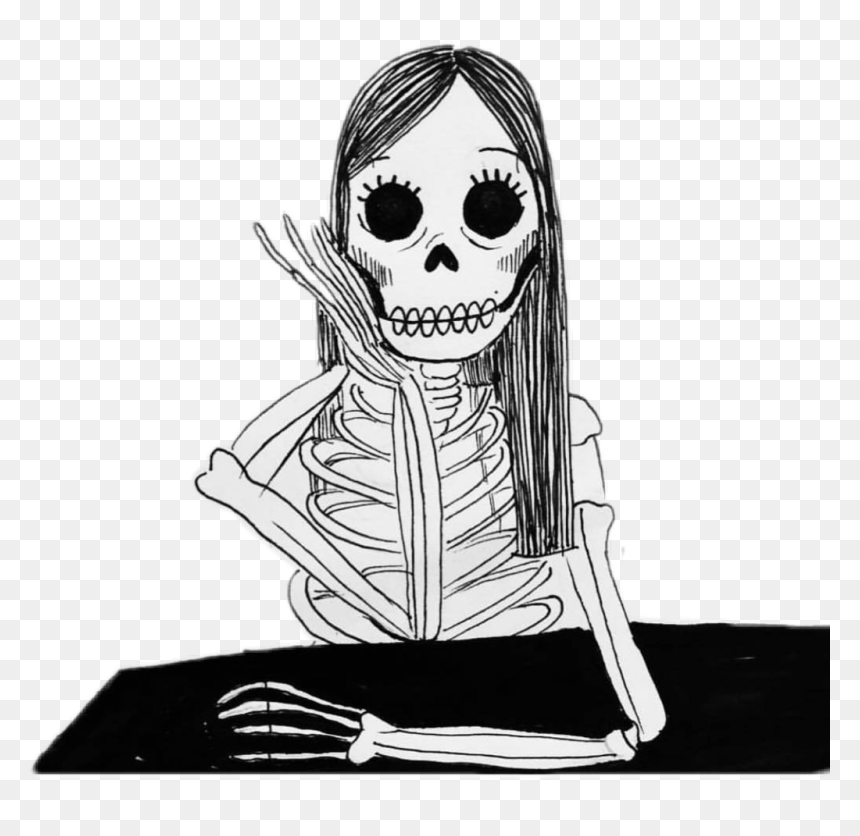 #muerte #dead #dark #esqueleto - Mi Mal Caracter Y Yo, HD Png Download - muerte png