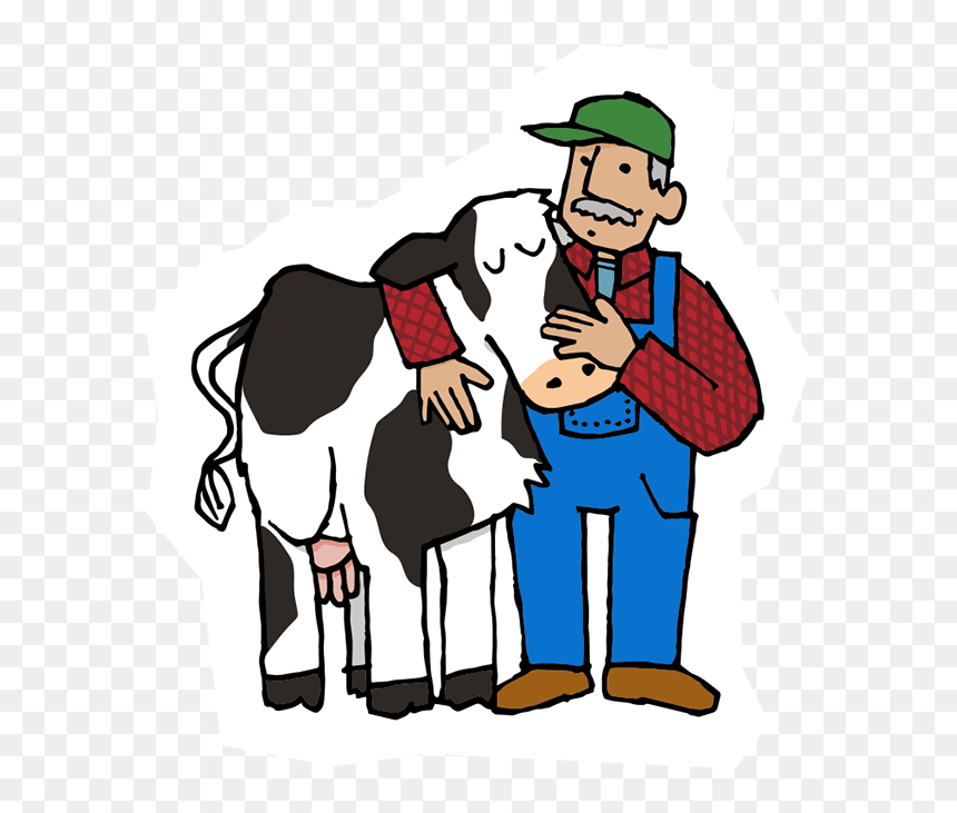 Download Cow And Farmer 400w - Cow And Farmer Png, Transparent Png - farming png