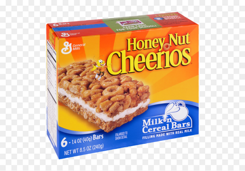 Honey Nut Cheerios Milk N Cereal Bars, HD Png Download - cheerio png