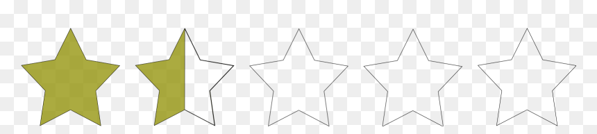 Line Art, HD Png Download - half star png