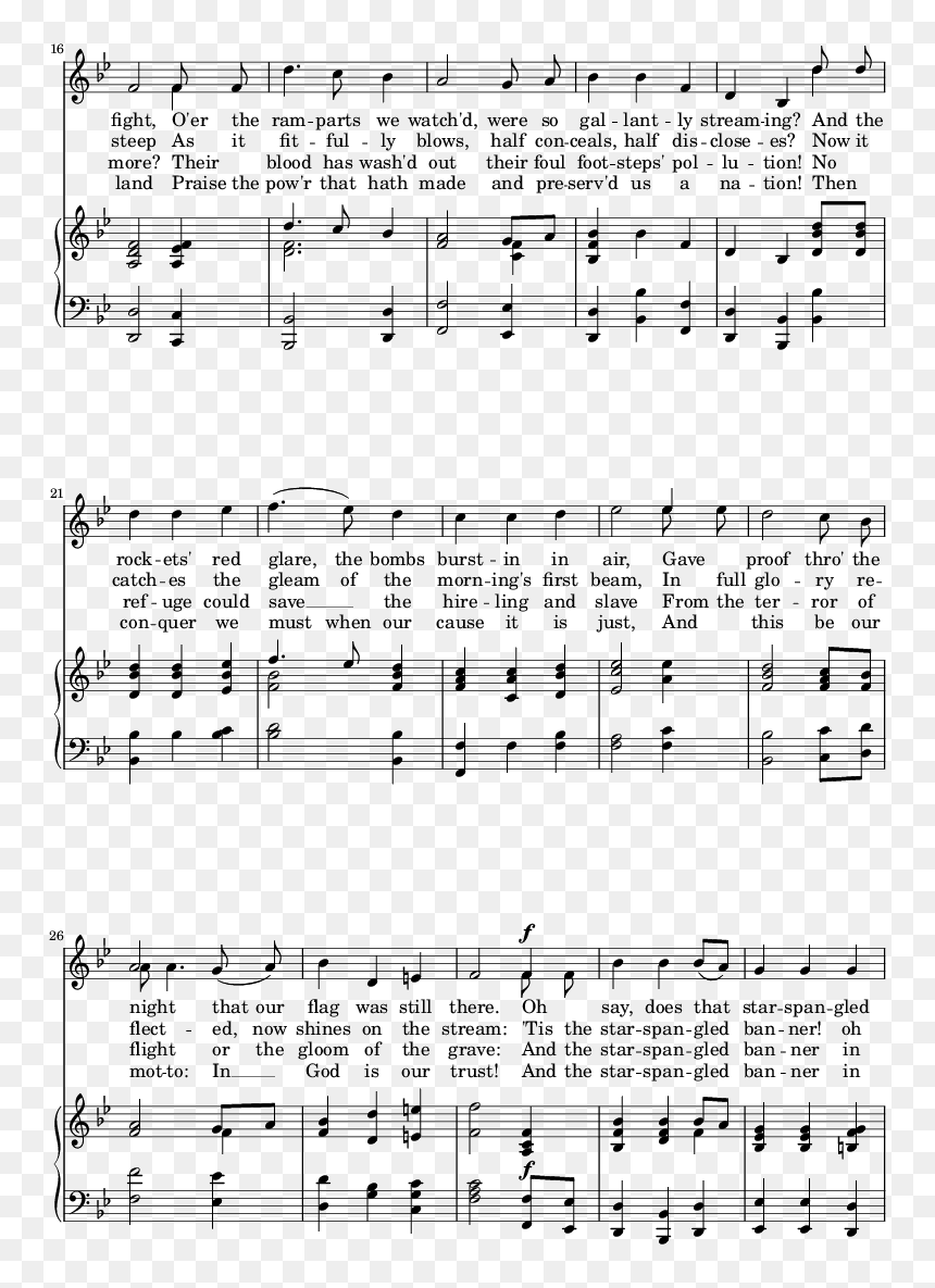 Page 1 Page - Sheet Music, HD Png Download - half star png