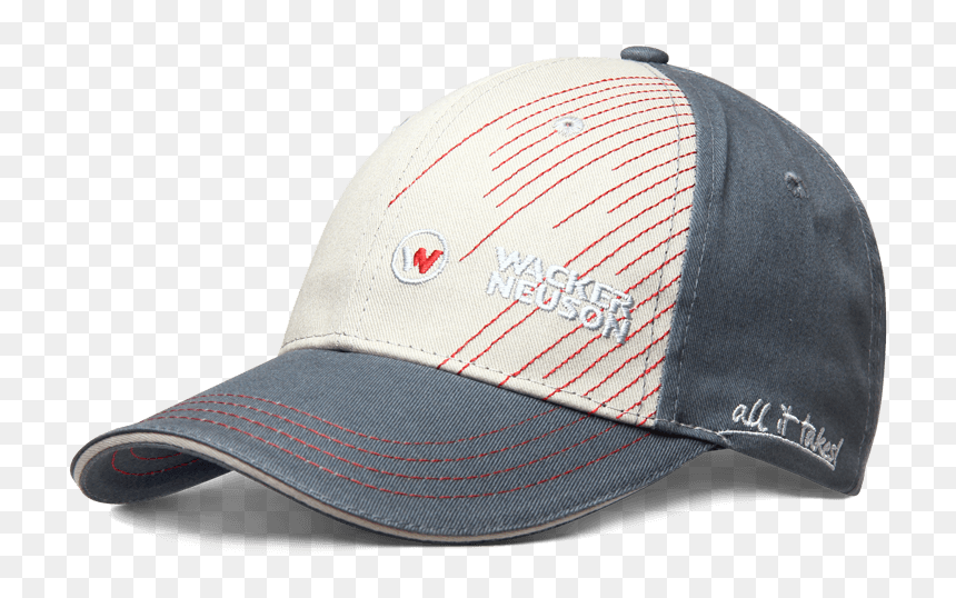 Baseballcap Gray With Red Stripes - Baseball Cap, HD Png Download - red stripes png