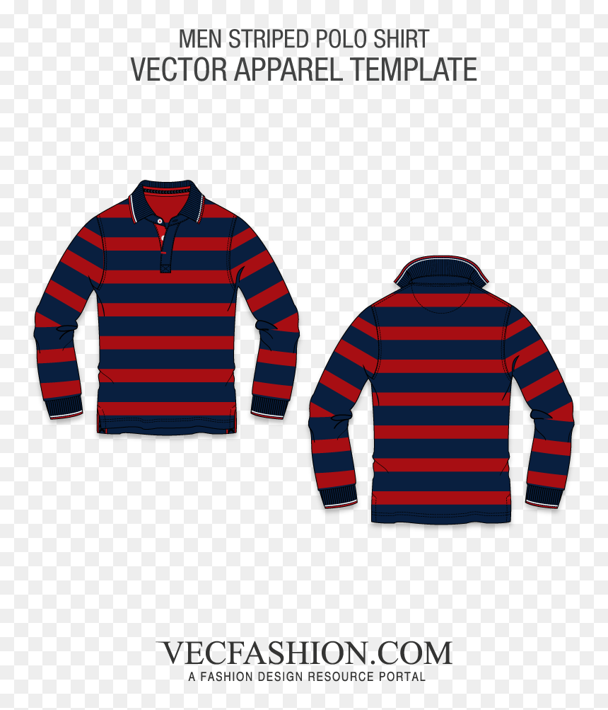 Shirts Clipart Stripes - Polo Shirt Png Template, Transparent Png - red stripes png