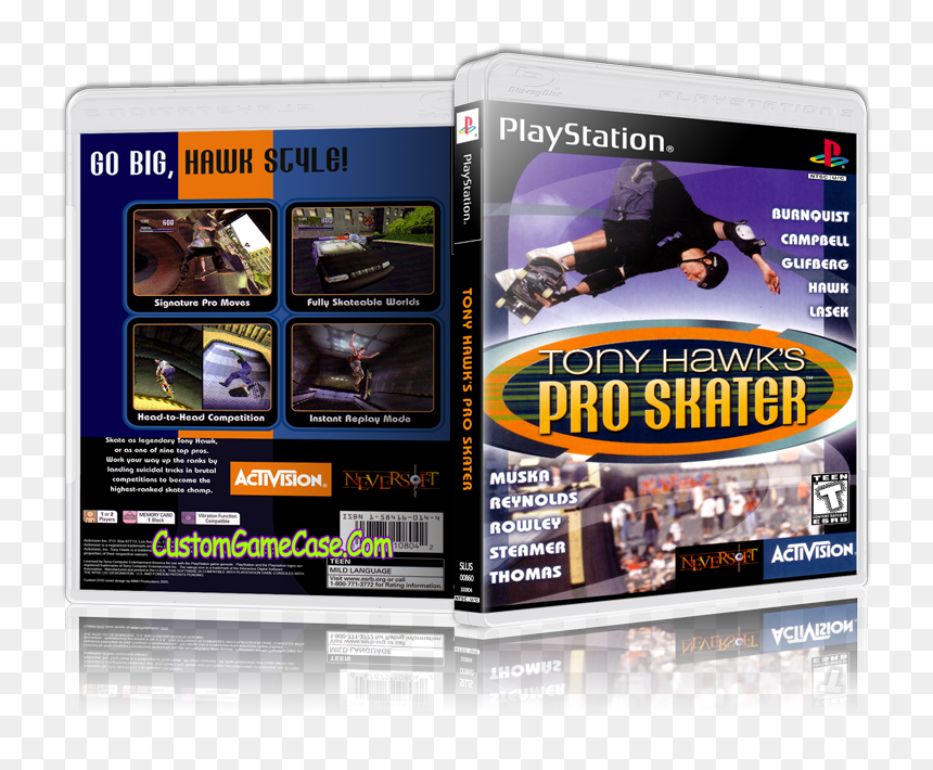 Tony Hawk"s Pro Skater , Png Download - Tony Hawk's Pro Skater 1 Playstation 1999, Transparent Png - tony hawk png