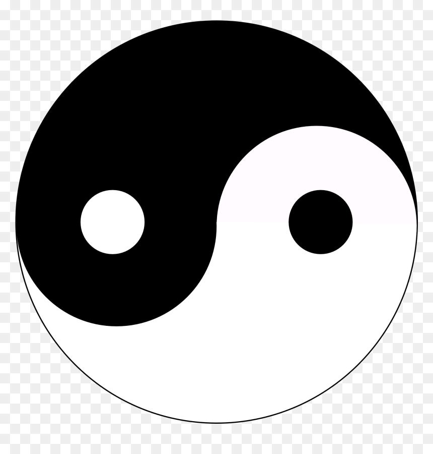Circle Black And White Symbol, HD Png Download - yin yang transparent png