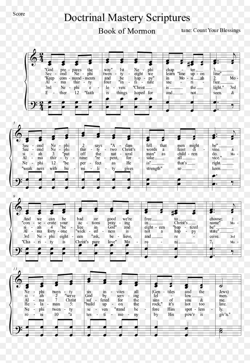 Number, HD Png Download - book of mormon png