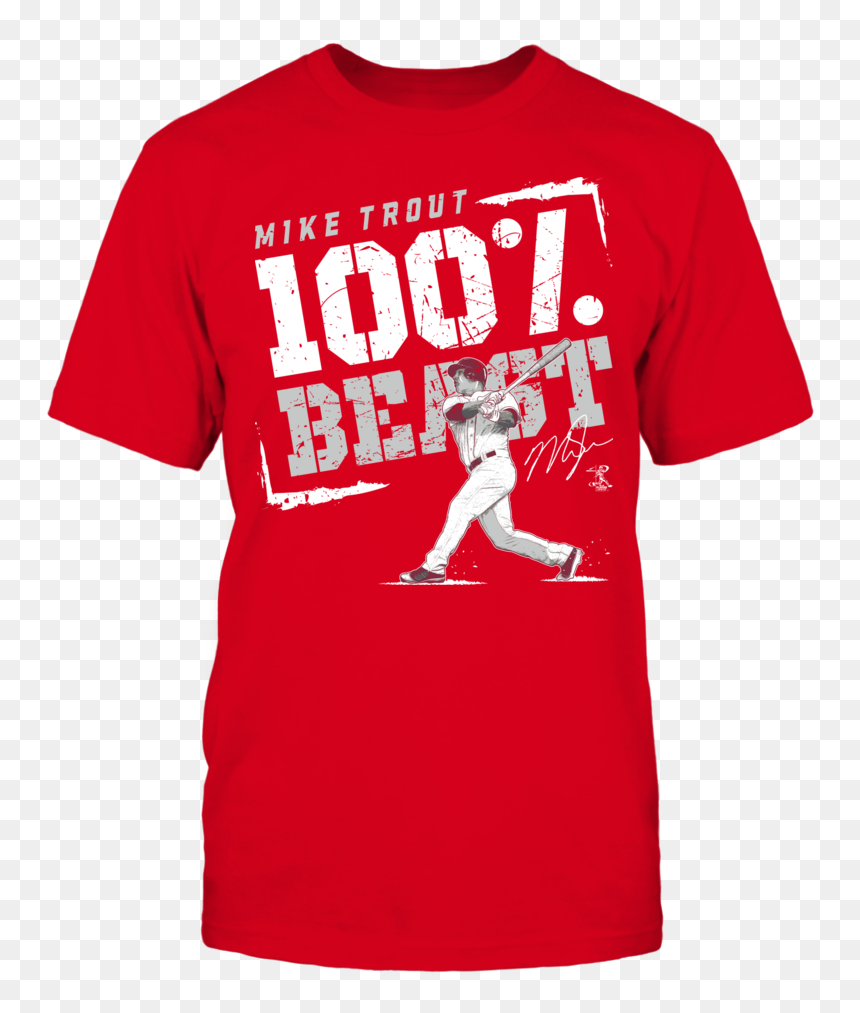 Mike Trout Front Picture - Train Hard Climb Harder, HD Png Download - mike trout png