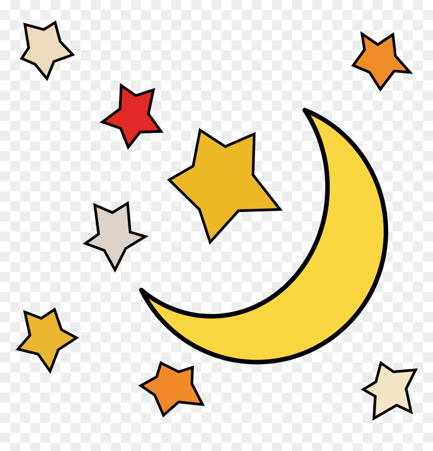 Stars And Moon Clipart, HD Png Download - cartoon stars png