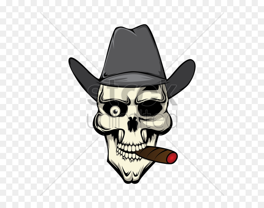 Skull Smoking Cigar Png, Transparent Png - skull art png