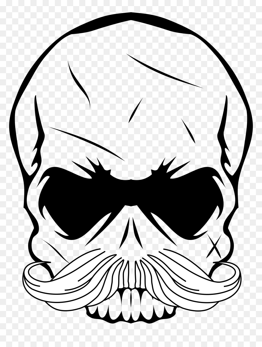 Skull Head Png, Transparent Png - skull art png