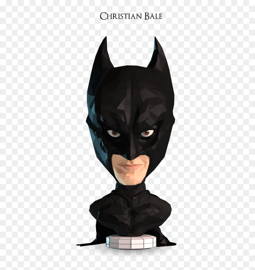 Low Poly Blender Batman, HD Png Download - christian bale png