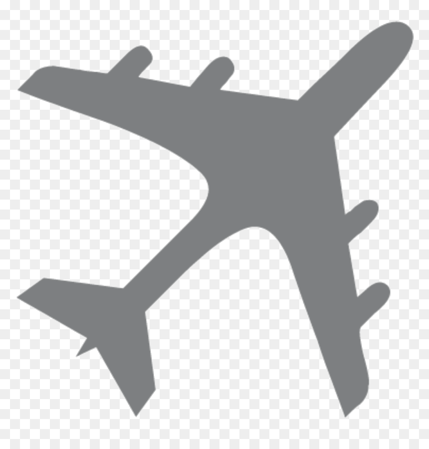 Airplane Silhouette, HD Png Download - airliner png