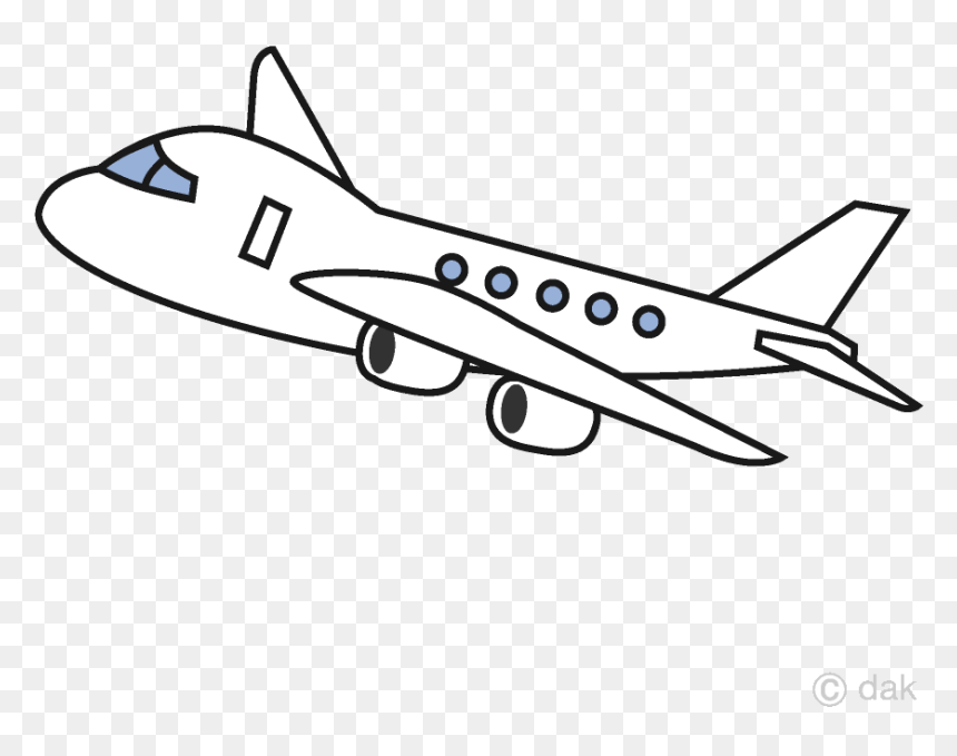 Airplane Clipart Black And White, HD Png Download - airliner png