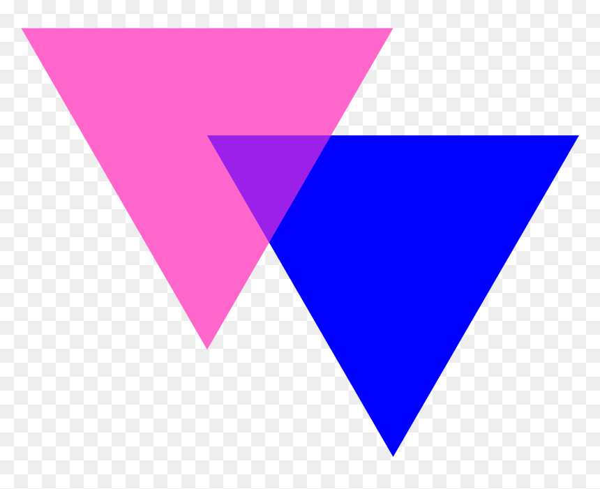 Blue And Pink Triangle, HD Png Download - lesbian symbol png
