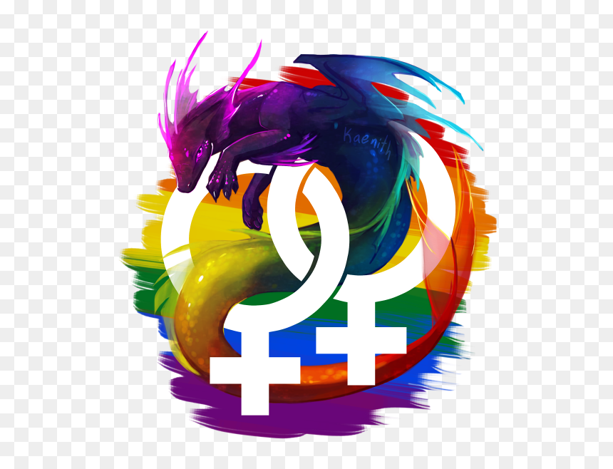 Pride Dragons, HD Png Download - lesbian symbol png