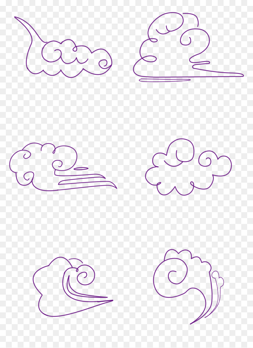 Drawing, HD Png Download - purple clouds png