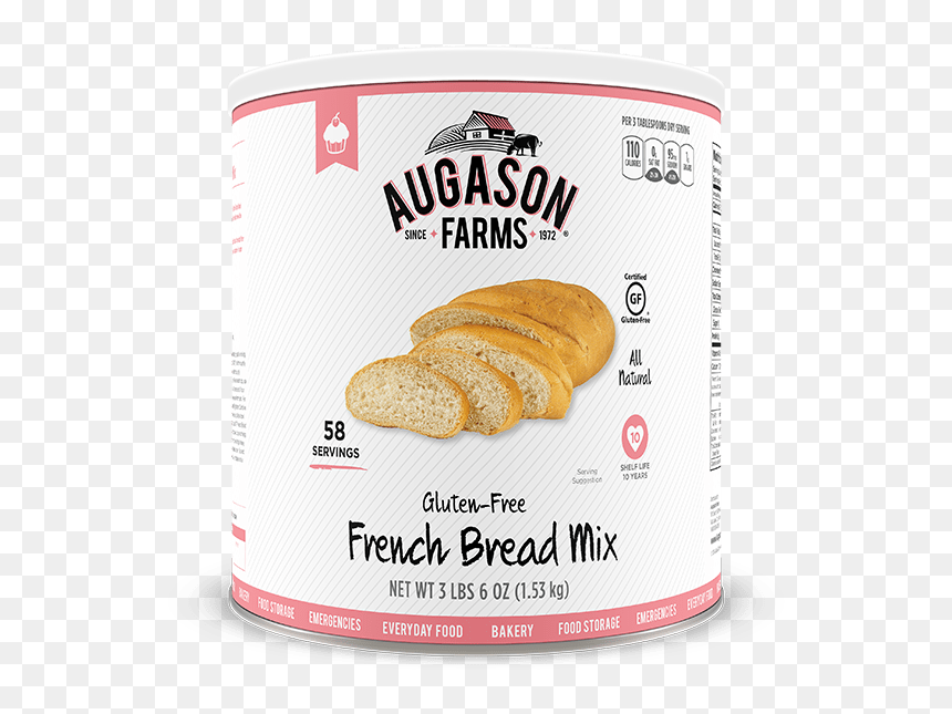 Survival Food Buckets By Augason Farms Produce, HD Png Download - french bread png