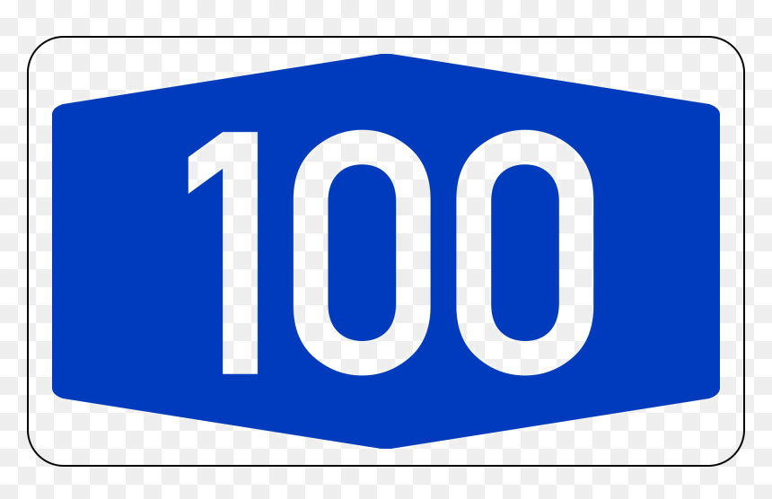 Bundesautobahn 100, HD Png Download - blue hundred png