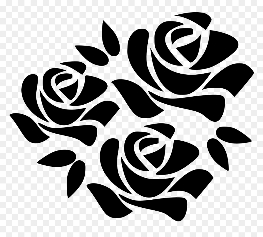 Flower Icon Png Transparent, Png Download - black rose petals png