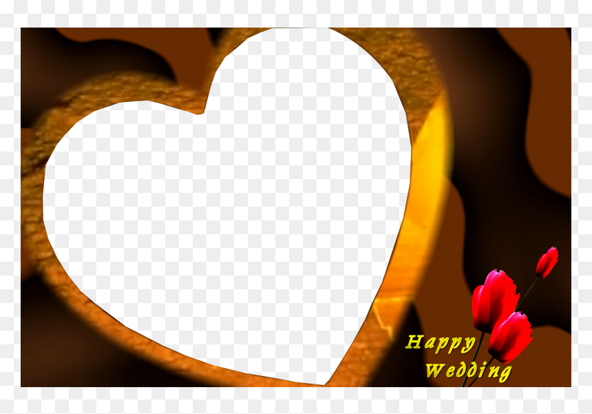Love Wedding Photo Frame Png, Transparent Png - love frame png