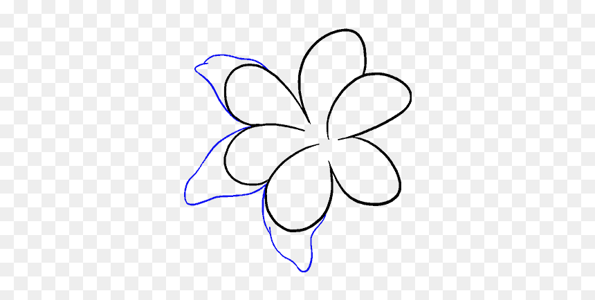 Line Art, HD Png Download - black rose petals png
