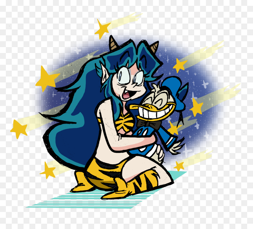 Lum Invader Donald Duck Yellow Cartoon Vertebrate Fictional - Computer, HD Png Download - bf4 png