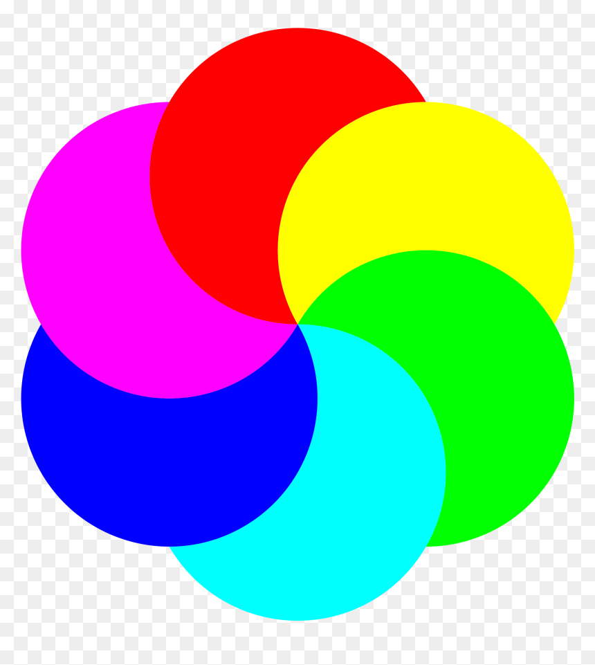 6 Partial Moons Clip Arts - Flower Color Wheel Drawing, HD Png Download - moons png