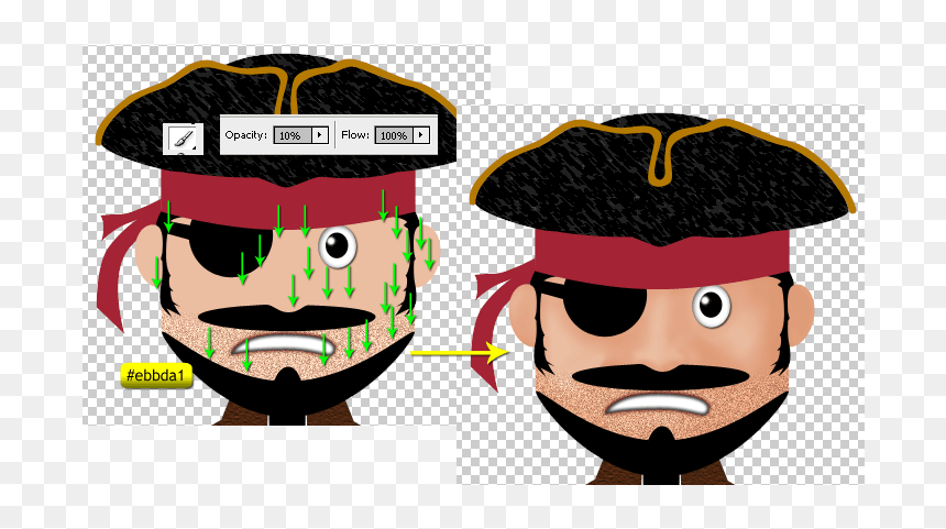 Photoshop Cc Draw A Cute Pirate Hat, HD Png Download - cute cursor png