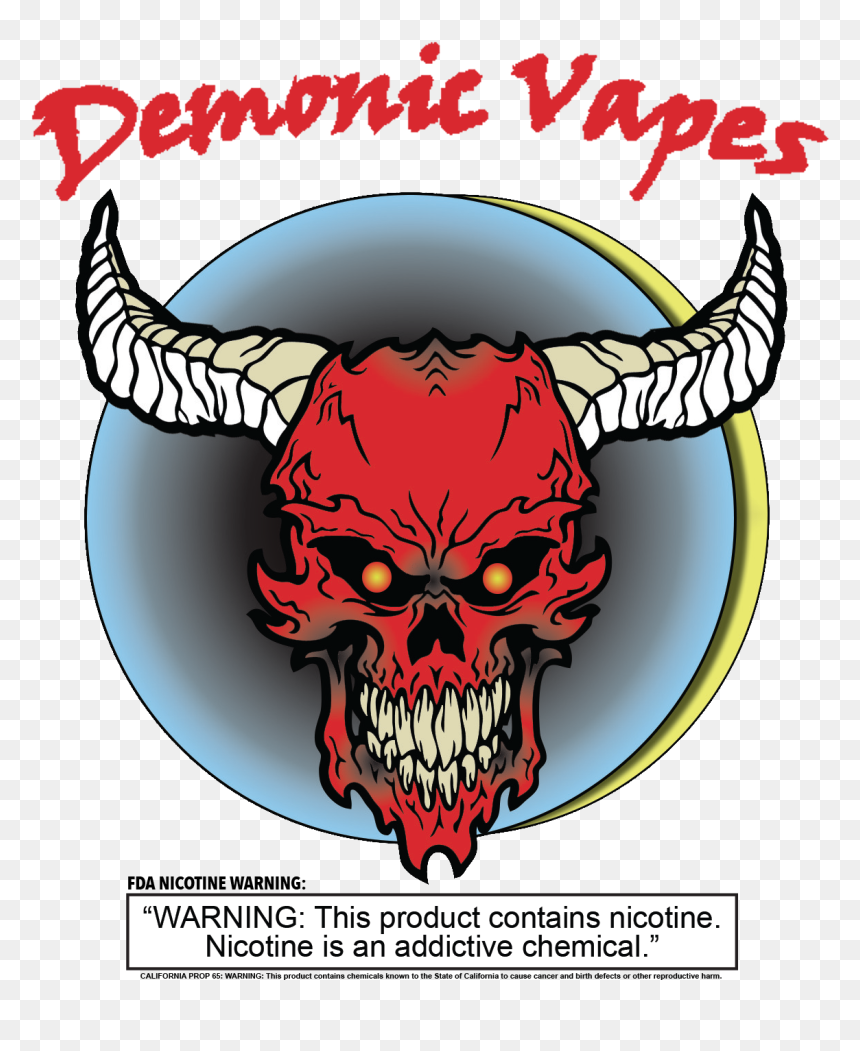 Demon Title - Skull, HD Png Download - demonic png