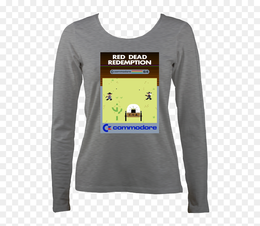 Commodore "c64 Red Dead Redemption - Long-sleeved T-shirt, HD Png Download - commodore 64 png