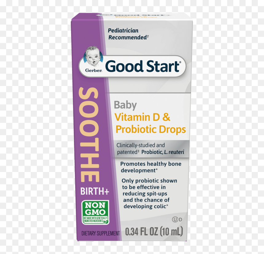 Gerber Good Start Vitamin D & Probiotic Drops - Gerber Probiotics With Vitamin D, HD Png Download - seemsgood png