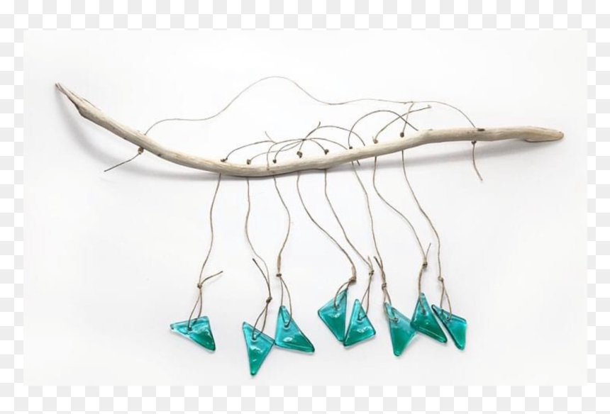 Drift Wood Glass Wind Chimes, Blue/green - Driftwood, HD Png Download - drift wood png