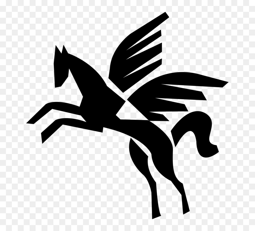 Vector Illustration Of Pegasus Winged Divine Stallion, HD Png Download - stallion png