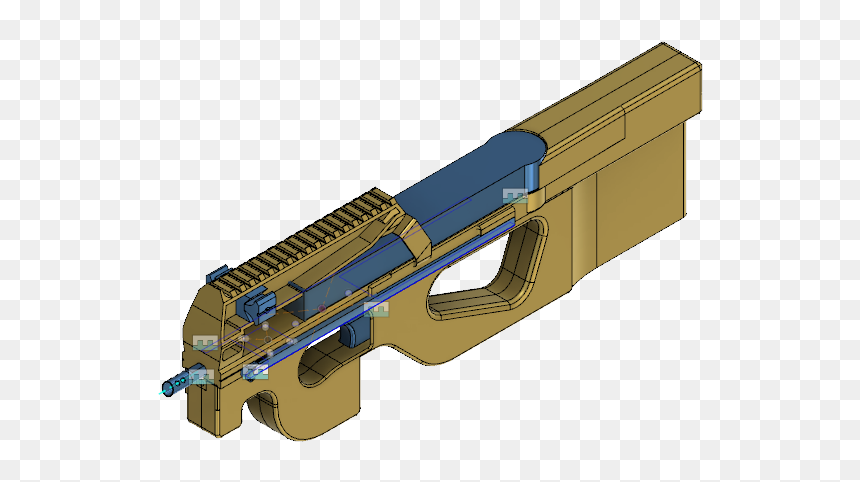Assault Rifle, HD Png Download - p90 png