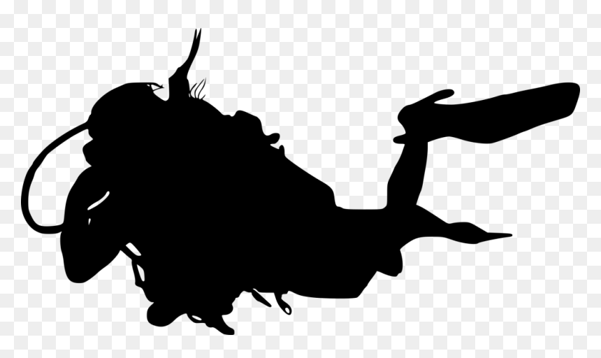 Silhouette Clip Art - Portable Network Graphics, HD Png Download - scuba png
