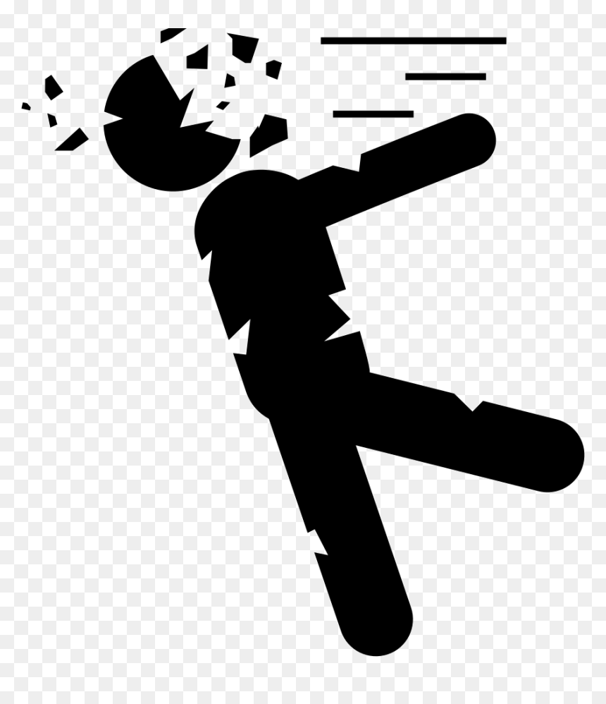 Zombie Body Falling To Back While The Face Is Exploding - Killing Clipart, HD Png Download - zombie icon png
