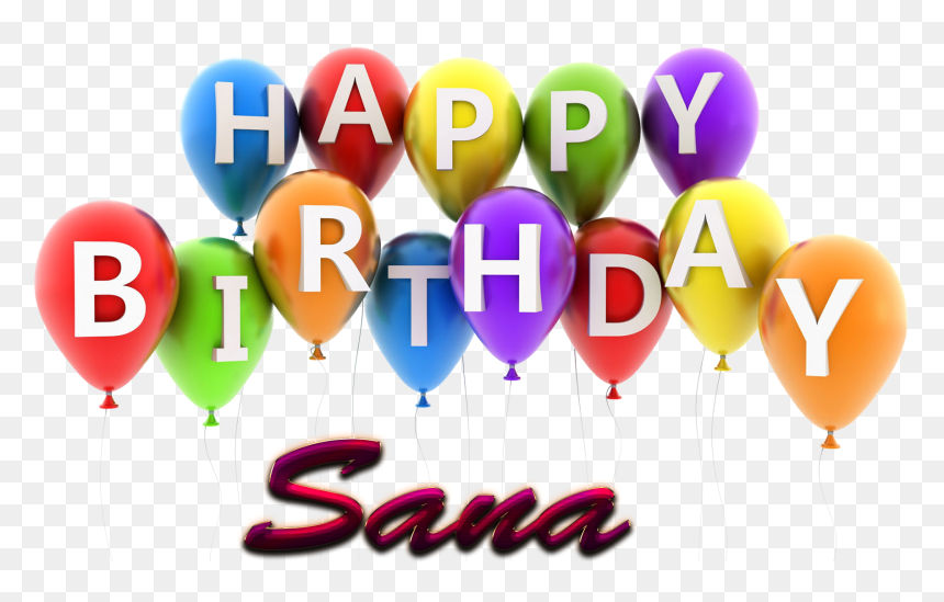 Sana Happy Birthday Balloons Name Png - Happy Birthday Linda Balloons, Transparent Png - sana png