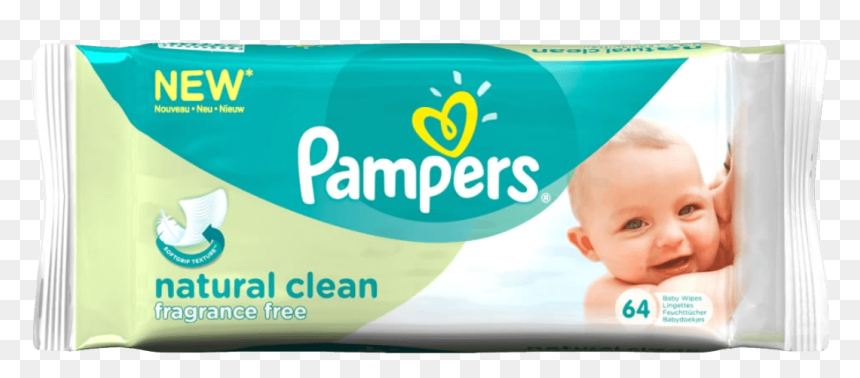 Pampers Wipes 64 Sensitive, HD Png Download - pampers png