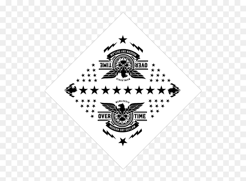 White "modern Day Outlaw - Emblem, HD Png Download - white bandana png