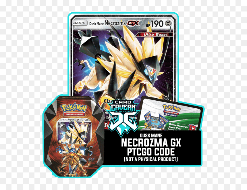 Dusk Mane Necrozma Gx Pokemon Card, HD Png Download - necrozma png