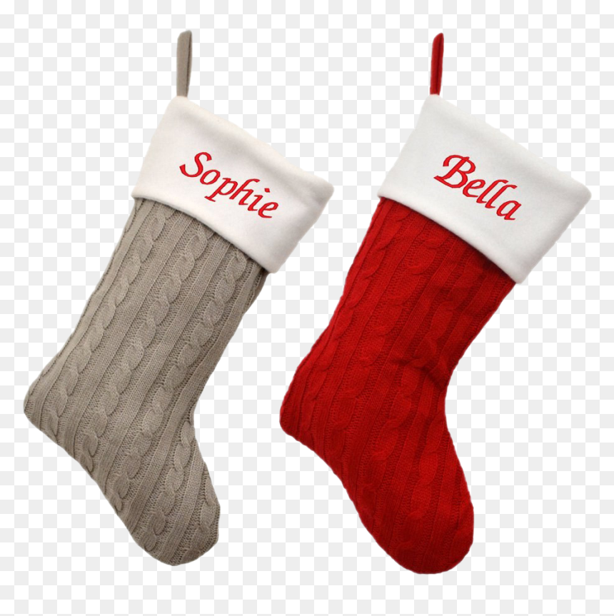 Christmas Stockings Png Transparent Picture - Name Knitted Christmas Stockings, Png Download - stockings png