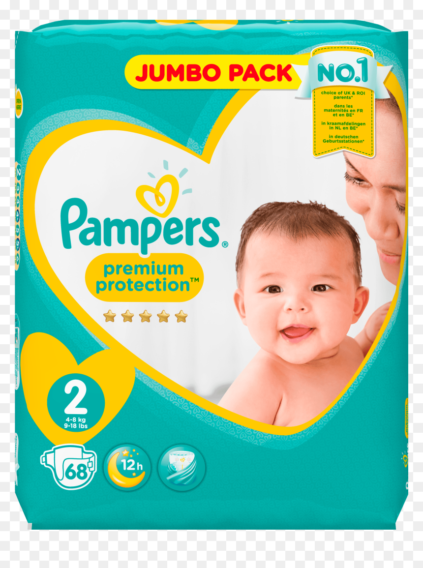 Pampers Nappies Size 2, HD Png Download - pampers png