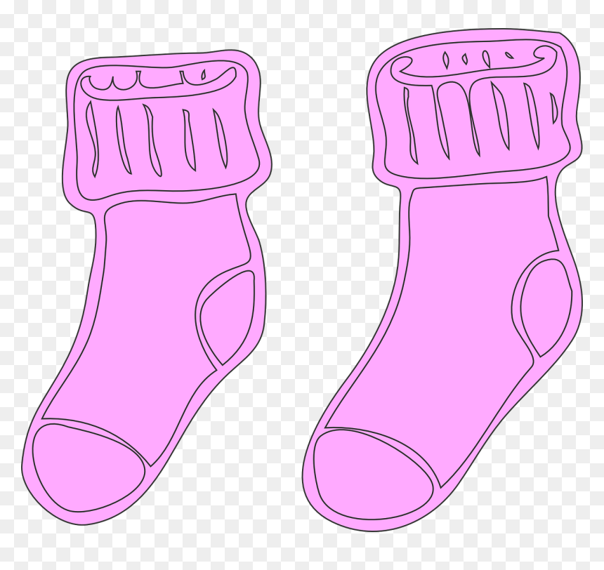 Pink Socks Clipart, HD Png Download - stockings png