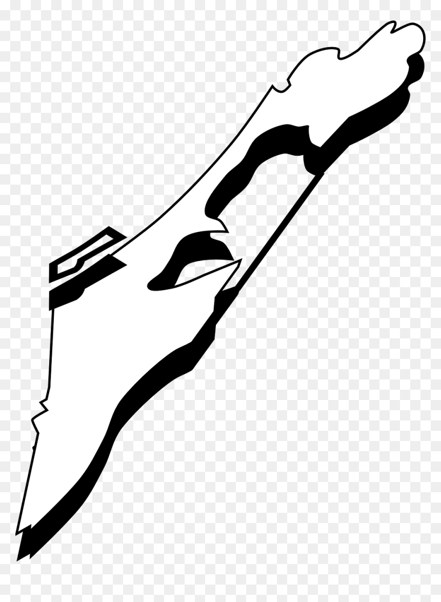 صورة خريطة فلسطين اسود وابيض, HD Png Download - israel map png