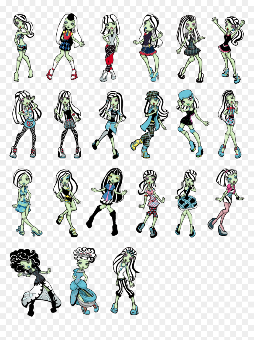 Monster High Frankie Stein All Dolls, HD Png Download - frankie stein png